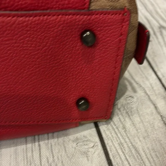 Coach Red and Brown Hobo Bag and wallet set - Picture 12 of 17